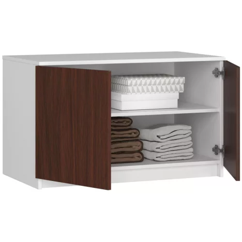 AKORD CLP Szekrény Rátét Laminált Fehér-Wenge 90cm