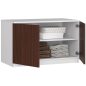 AKORD CLP Szekrény Rátét Laminált Fehér-Wenge 90cm