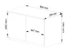 AKORD CLP Szekrény Rátét Laminált Fehér-Wenge 90cm