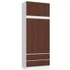 AKORD CLP Szekrény Rátét Laminált Fehér-Wenge 90cm