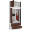 AKORD CLP Szekrény Rátét Laminált Fehér-Wenge 90cm