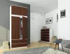AKORD CLP Szekrény Rátét Laminált Fehér-Wenge 90cm