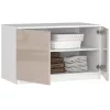 AKORD CLP Szekrényfelső Cappuccino Magasfényű 90cm