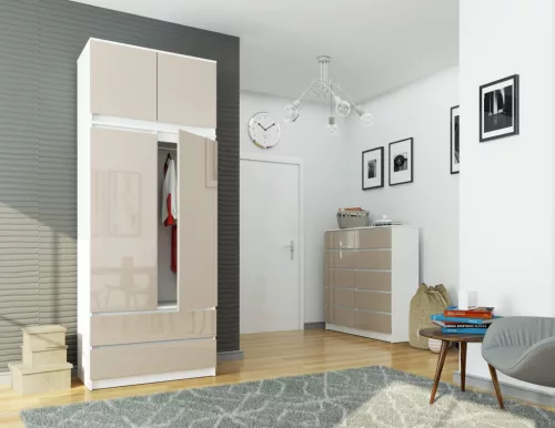AKORD CLP Szekrényfelső Cappuccino Magasfényű 90cm