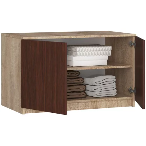 AKORD CLP Szekrény Rátét Sonoma Tölgy Wenge 90cm