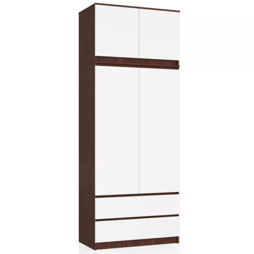 AKORD CLP Szekrényfelső Laminált Wenge-Fehér 90cm