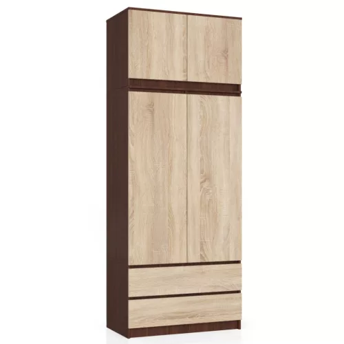 AKORD CLP Szekrény Rátét Wenge-Sonoma Tölgy 90 cm Laminált