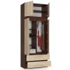 AKORD CLP Szekrény Rátét Wenge-Sonoma Tölgy 90 cm Laminált
