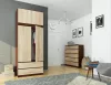 AKORD CLP Szekrény Rátét Wenge-Sonoma Tölgy 90 cm Laminált