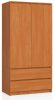 AKORD CLP Kétajtós Ruhásszekrény Éger Laminált 90cm