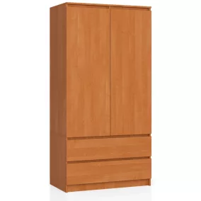 AKORD CLP Kétajtós Ruhásszekrény Éger Laminált 90cm
