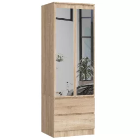 AKORD Star Tükrös Ruhásszekrény Sonoma Tölgy 60cm