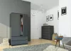 AKORD CLP S90 Kétajtós Ruhásszekrény Laminált Grafitszürke