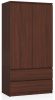 AKORD CLP Kétajtós Ruhásszekrény Laminált Wenge 90cm