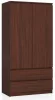 AKORD CLP Kétajtós Ruhásszekrény Laminált Wenge 90cm