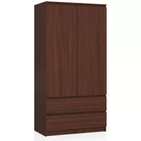 AKORD CLP Kétajtós Ruhásszekrény Laminált Wenge 90cm