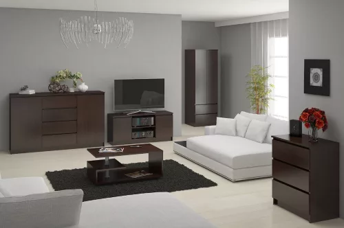 AKORD CLP Kétajtós Ruhásszekrény Laminált Wenge 90cm