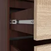 AKORD Modern Kétajtós Ruhásszekrény Sonoma Tölgy Wenge Laminált