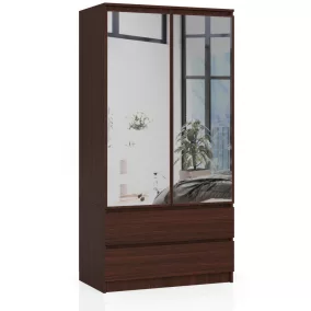 AKORD CLP S90 Tükrös Ruhásszekrény Wenge