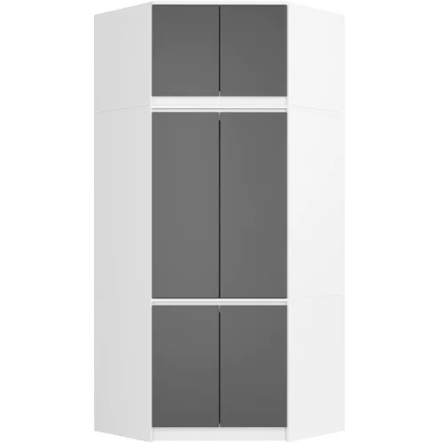 AKORD CLP S100 Szekrény Rátét Laminált Fehér-Szürke