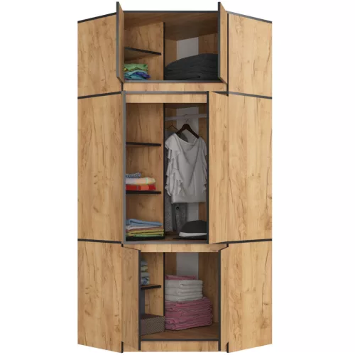 AKORD CLP Szekrény Rátét Laminált Tölgy Craft 100cm