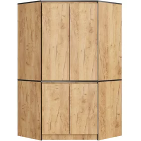   AKORD CLP Sarok Ruhásszekrény Laminált Tölgy Craft 4-ajtós
