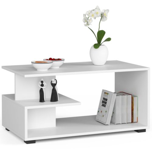 AKORD Pin Modern Fehér Dohányzóasztal Laminált