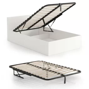   AKORD Furniture Factory Fém Ágyrács Emelőmechanizmussal 28 Léccel Fekete 100x200 cm