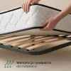 AKORD fém ágyrács gázemelő mechanizmussal 28 léccel 120x200 cm fekete