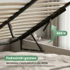 AKORD fém ágyrács gázemelő mechanizmussal 28 léccel 120x200 cm fekete