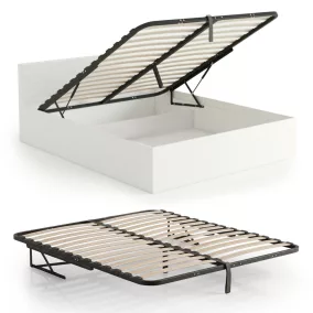   AKORD Furniture Factory fém ágyrács emelőmechanizmussal 28 léccel osztott 160x200 cm fekete