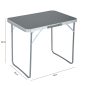 Fancy Garden ARES Összecsukható Kemping Asztal Alumínium/MDF Szürke