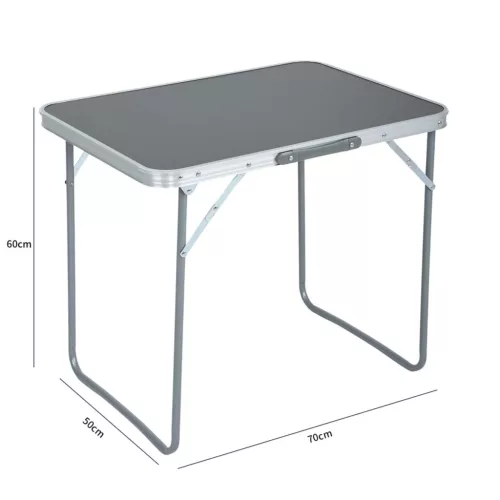 Fancy Garden ARES Összecsukható Kemping Asztal Alumínium/MDF Szürke