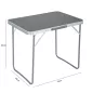   Fancy Garden ARES Összecsukható Kemping Asztal Alumínium/MDF Szürke