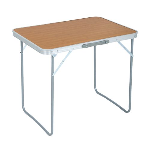 Fancy Garden ARES Összecsukható Kempingasztal Alumínium/MDF Fa Mintázatú