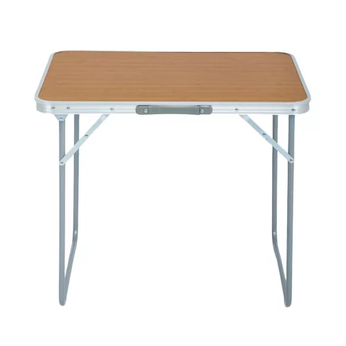 Fancy Garden ARES Összecsukható Kempingasztal Alumínium/MDF Fa Mintázatú