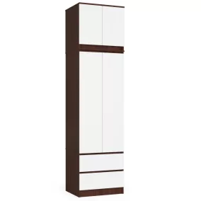   AKORD STAR Hálószobai Rátétszekrény Laminált Wenge-Fehér 60cm