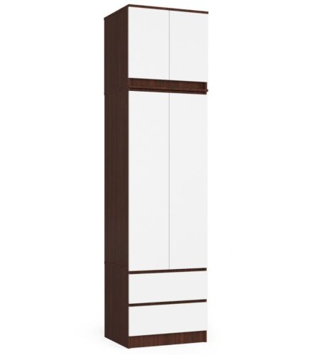 AKORD STAR Hálószobai Rátétszekrény Laminált Wenge-Fehér 60cm