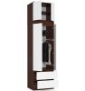 AKORD STAR Hálószobai Rátétszekrény Laminált Wenge-Fehér 60cm