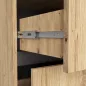   AKORD VAMI W90 Fali Fürdőszobai Mosdószekrény Artisan Tölgy-Grafit Szürke