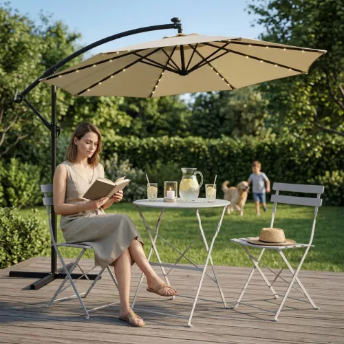 Fancy Garden Orion Fém Erkélybútor Szett Szürke Összecsukható