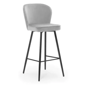 AINE L Kárpitozott Bárszék Arany Láb 70cm Szürke