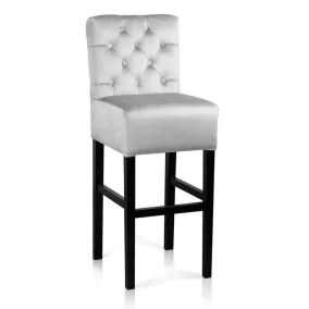 Chester Elegáns Bárszék Kárpitozott Ezüst 70cm