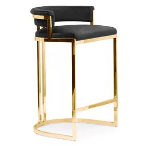 Vegas Luxus Bárszék Fekete Kárpit Arany Váz 60cm