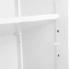 VASAGLE Fehér Fürdőszobai Zsalus Tárolószekrény MDF