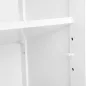 VASAGLE Fehér Fürdőszobai Zsalus Tárolószekrény MDF