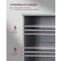   VASAGLE Extra Hosszú Fürdőszobai Szekrény Galambszürke MDF Állítható Polcokkal