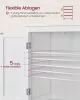 VASAGLE Fürdőszobai Tároló Szekrény MDF Fehér 4 Ajtós Állítható Polcokkal