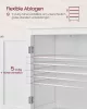 VASAGLE Álló Fürdőszobai Tároló Szekrény Fehér 4-Ajtós Állítható Polcokkal