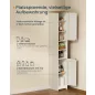   SONGMICS HOME BBC667WJ01 fürdőszobaszekrény szerszámmentes technológiával vintage fehér 30 x 30 x 170 cm